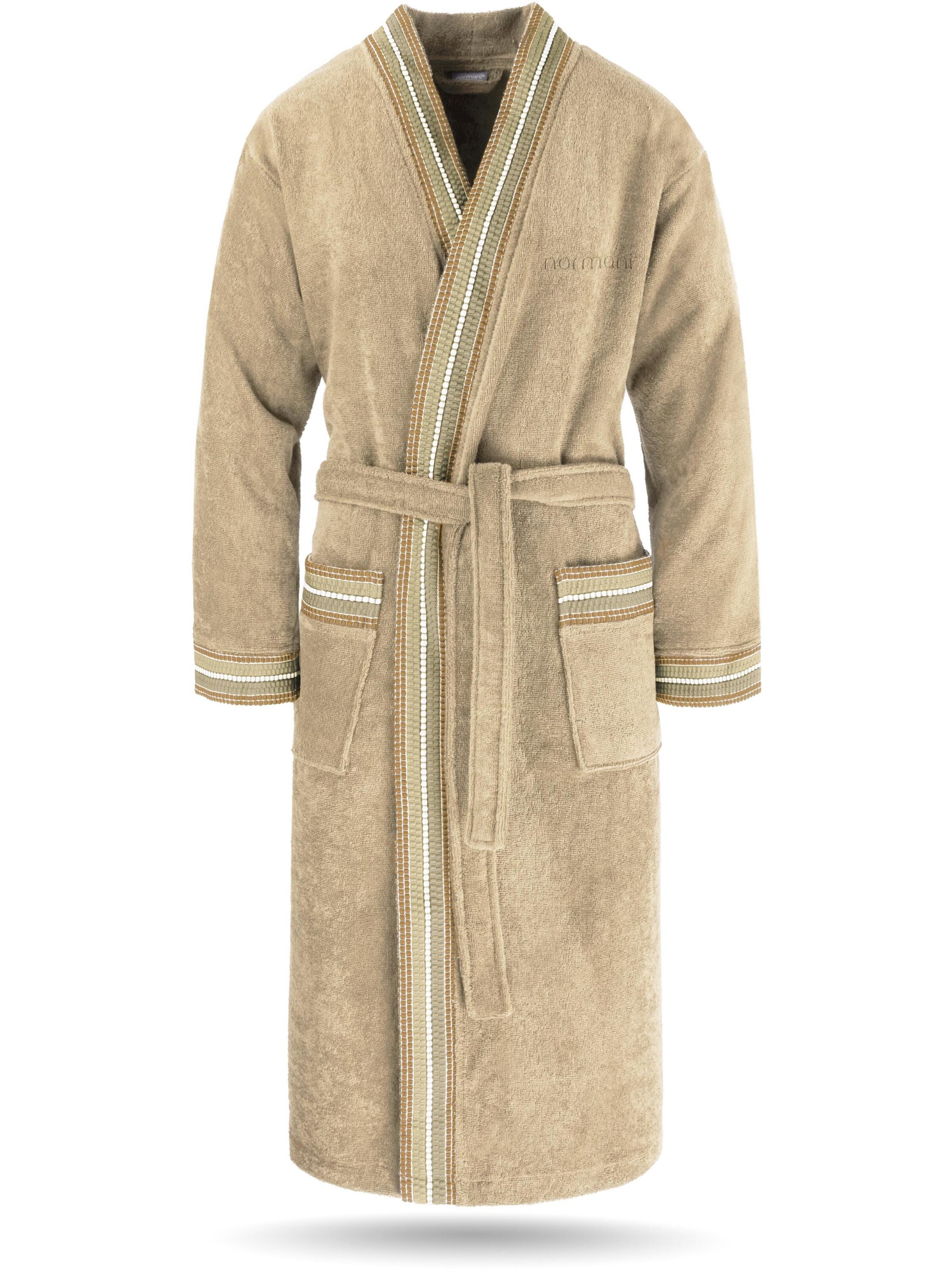 normani Bathrobe long in Beige: front