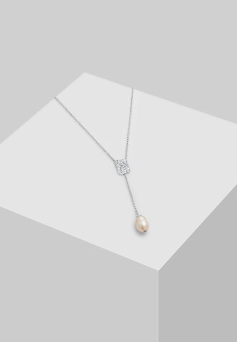 ELLI PREMIUM Halskette Organic, Perle, Y-Kette in Silber