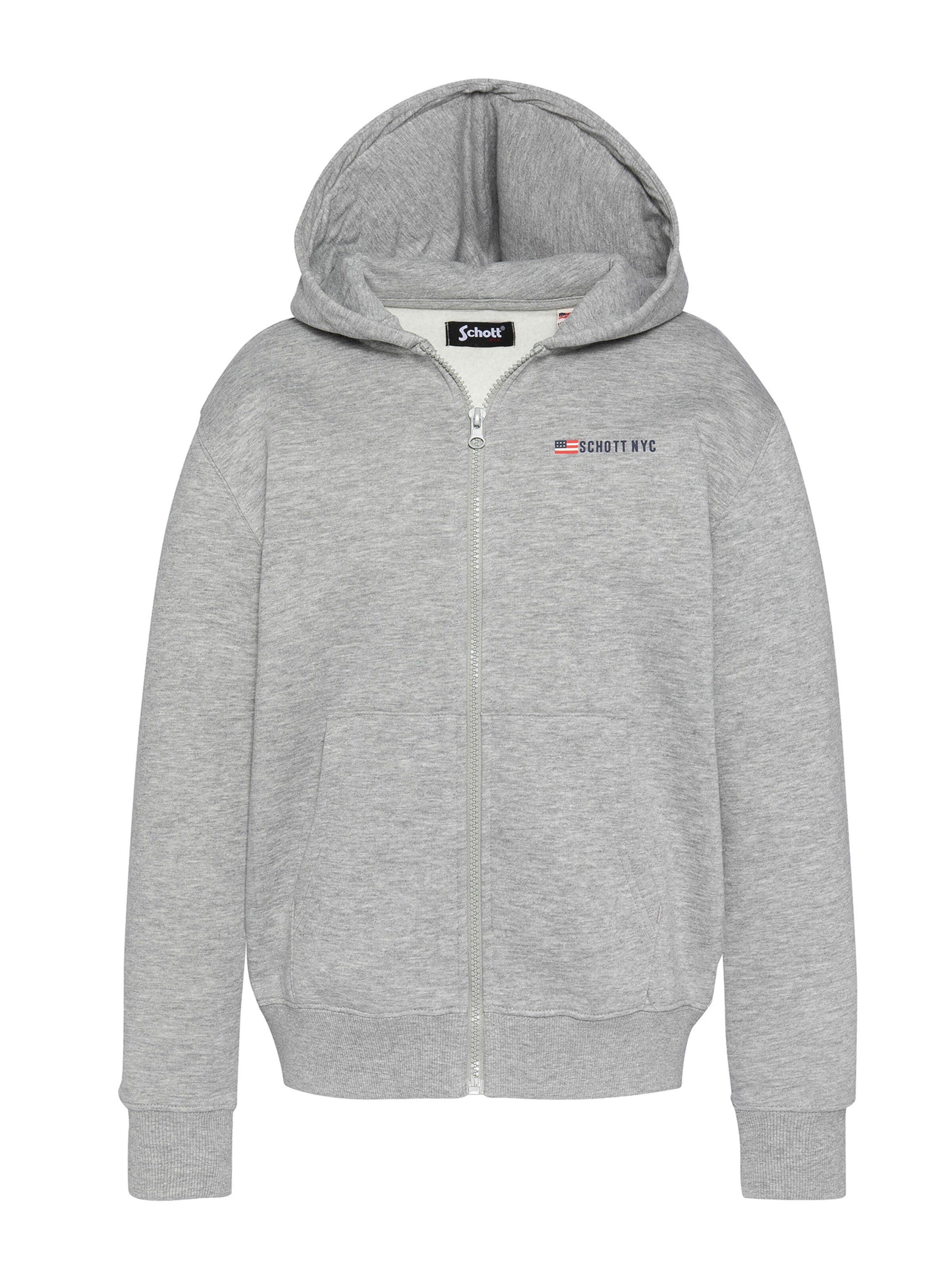 Sweat Schott NYC en gris : devant