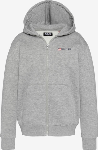 Sweat Schott NYC en gris : devant