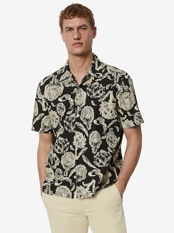 Marc O'Polo Regular fit Button Up Shirt in Black: front