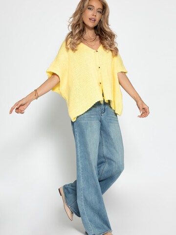 SASSYCLASSY Oversizestrickjacke‌ in Gelb