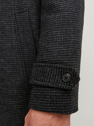 Jack & Jones Plus Between-Seasons Coat 'Melton' in Grey