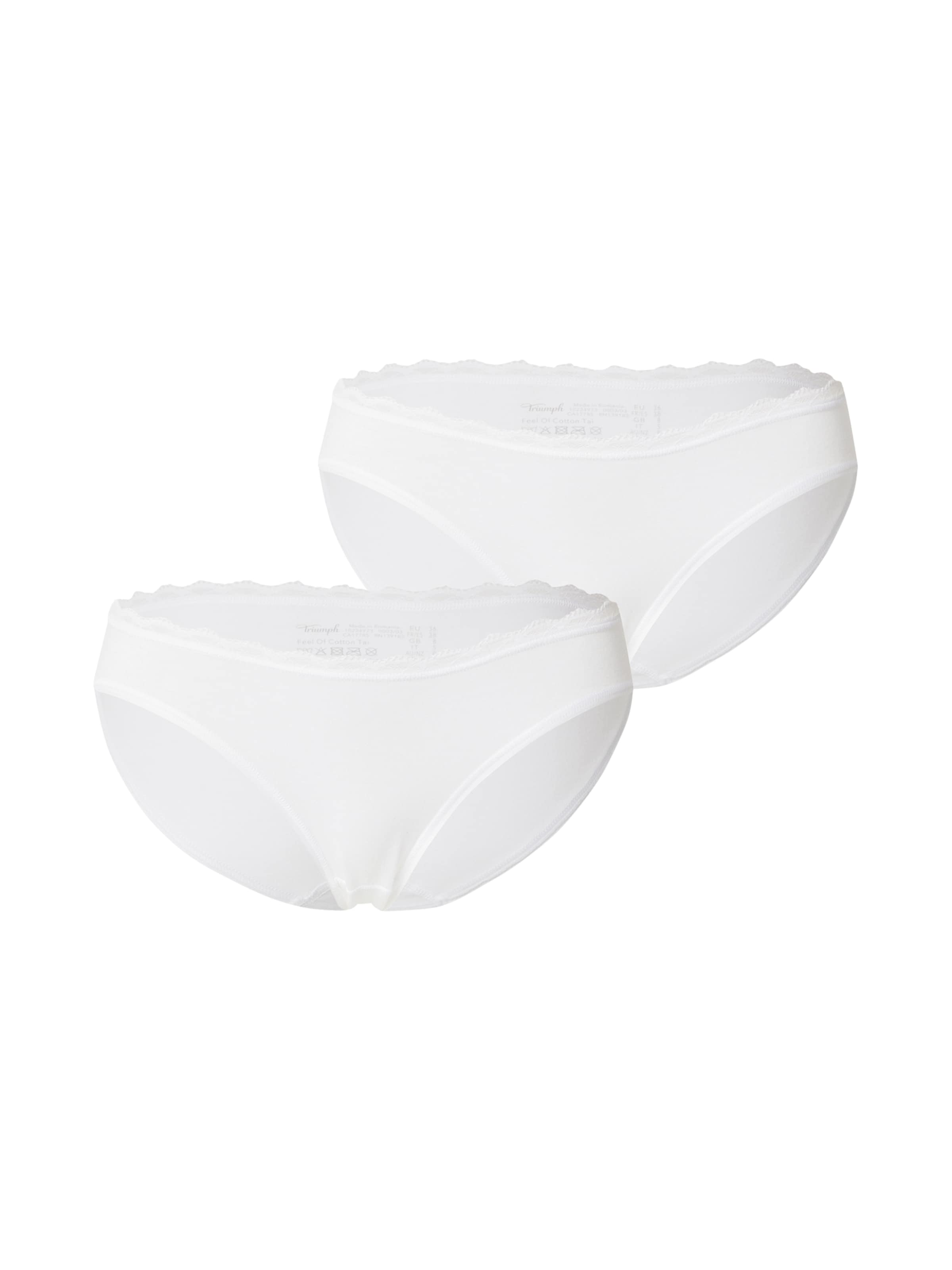TRIUMPH - Cueca 'Feel Of Cotton' em branco: frente