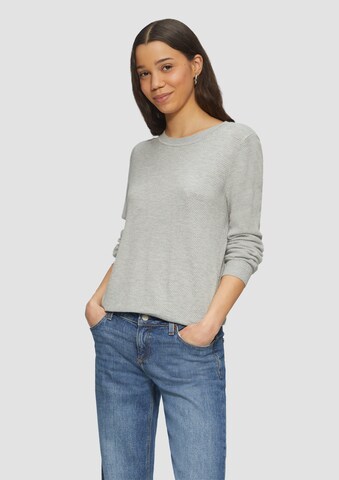 Pull-over QS en gris : devant