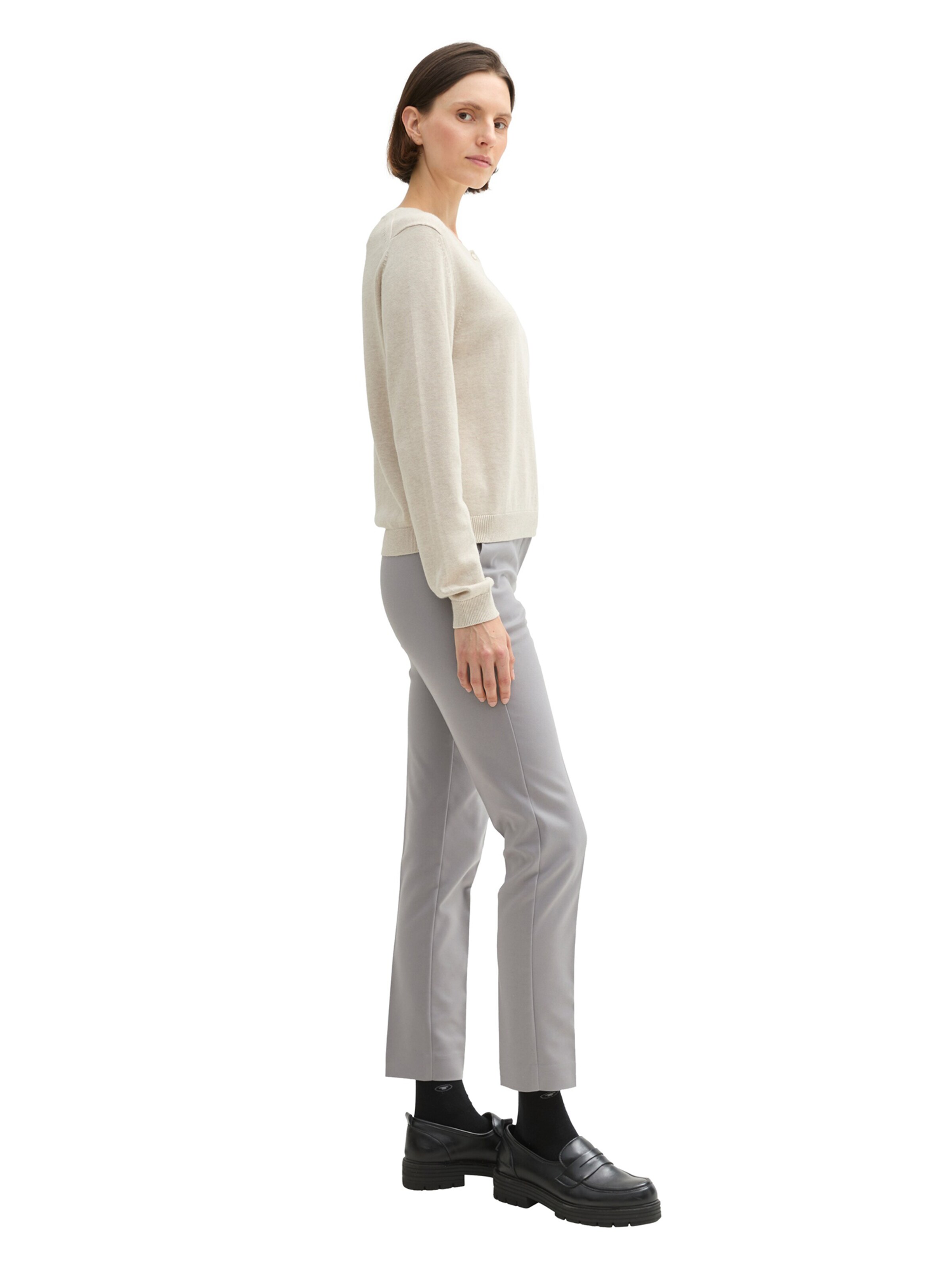 TOM TAILOR Slim fit Trousers 'Mia' in Grey