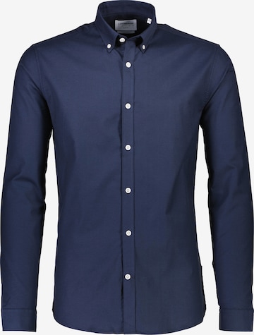 Lindbergh Regular Fit Hemd in Blau: Vorderseite