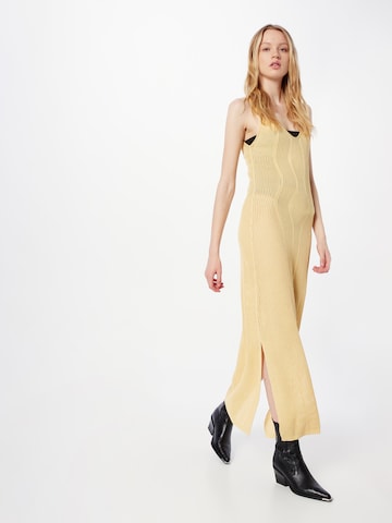 SECOND FEMALE Knitted dress 'Amalfi' in Gold: front