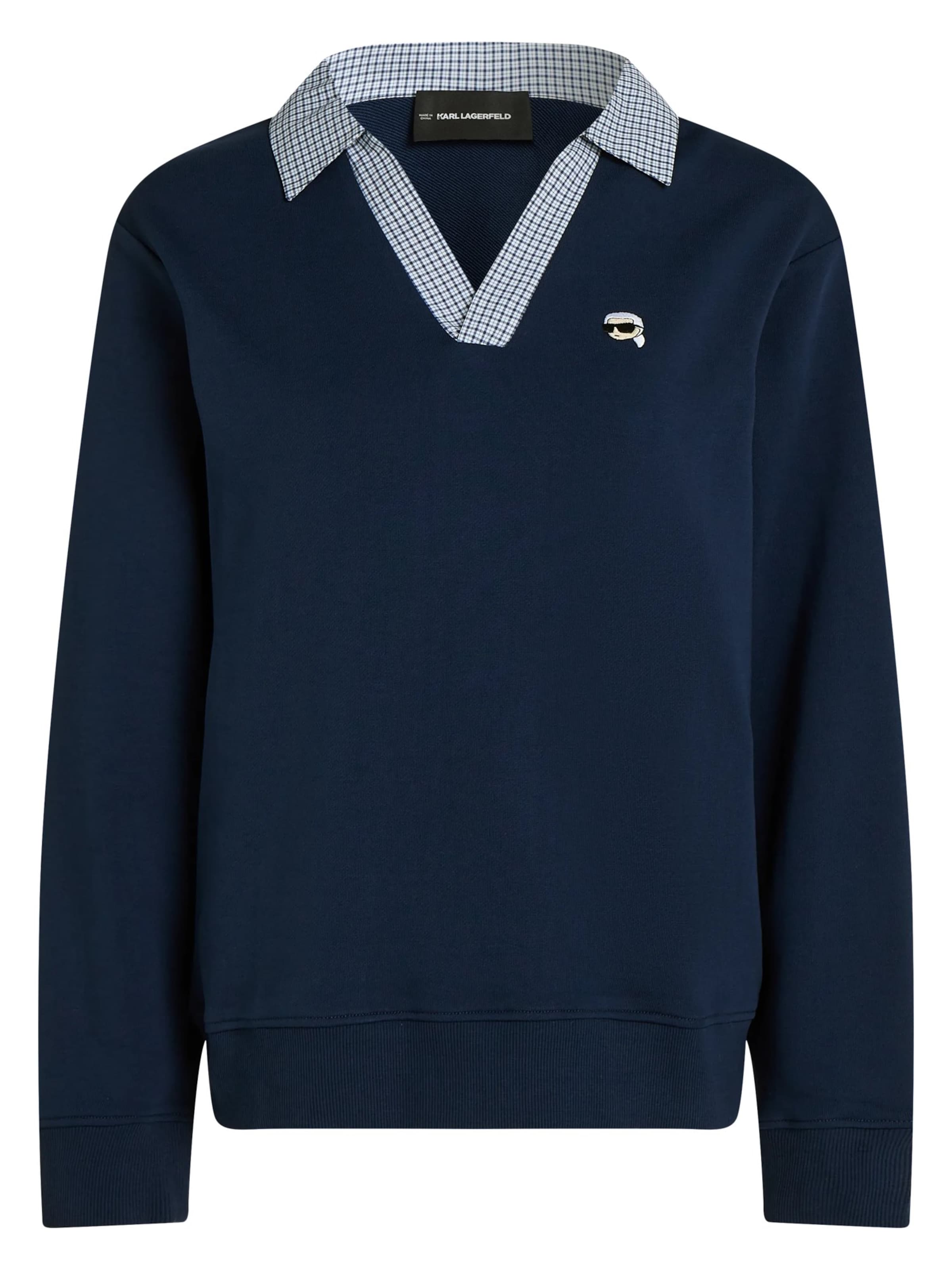 Karl Lagerfeld Sweatshirt 'Ikon' i blå: framsida