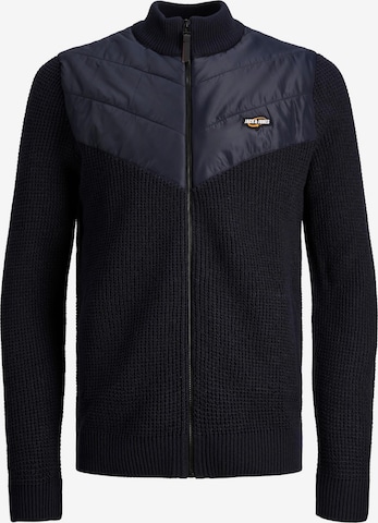 JACK & JONES Knit Cardigan in Blue: front