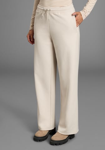 OCEAN SPORTSWEAR Wide Leg Hose in Beige