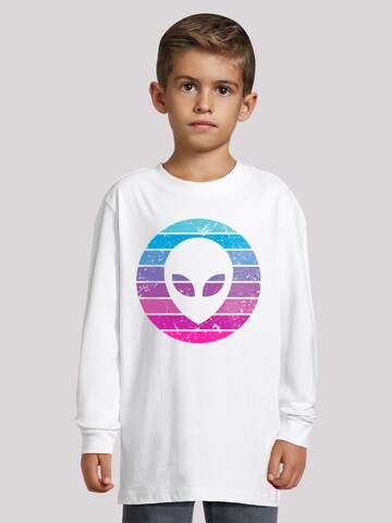 T-Shirt 'Alien Kopf' F4NT4STIC en blanc : devant