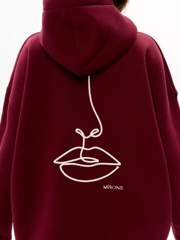 Felpa 'Line Kiss' di MIRONS in rosso