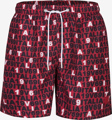 19V69 ITALIA Swimming shorts 'Siro Highlight' in Red: front