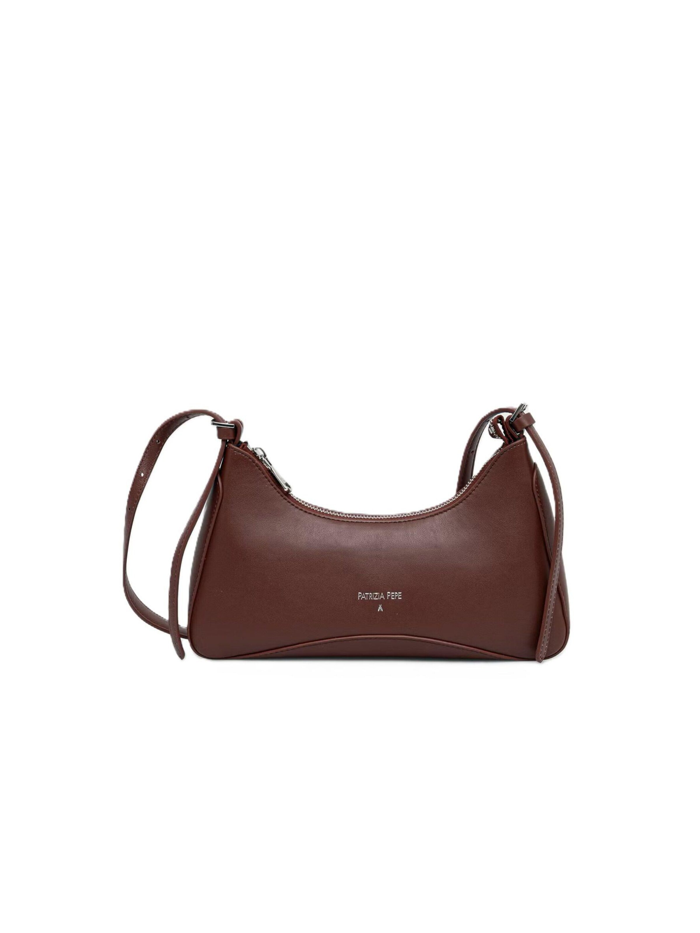 Borsa a spalla di PATRIZIA PEPE in marrone: frontale