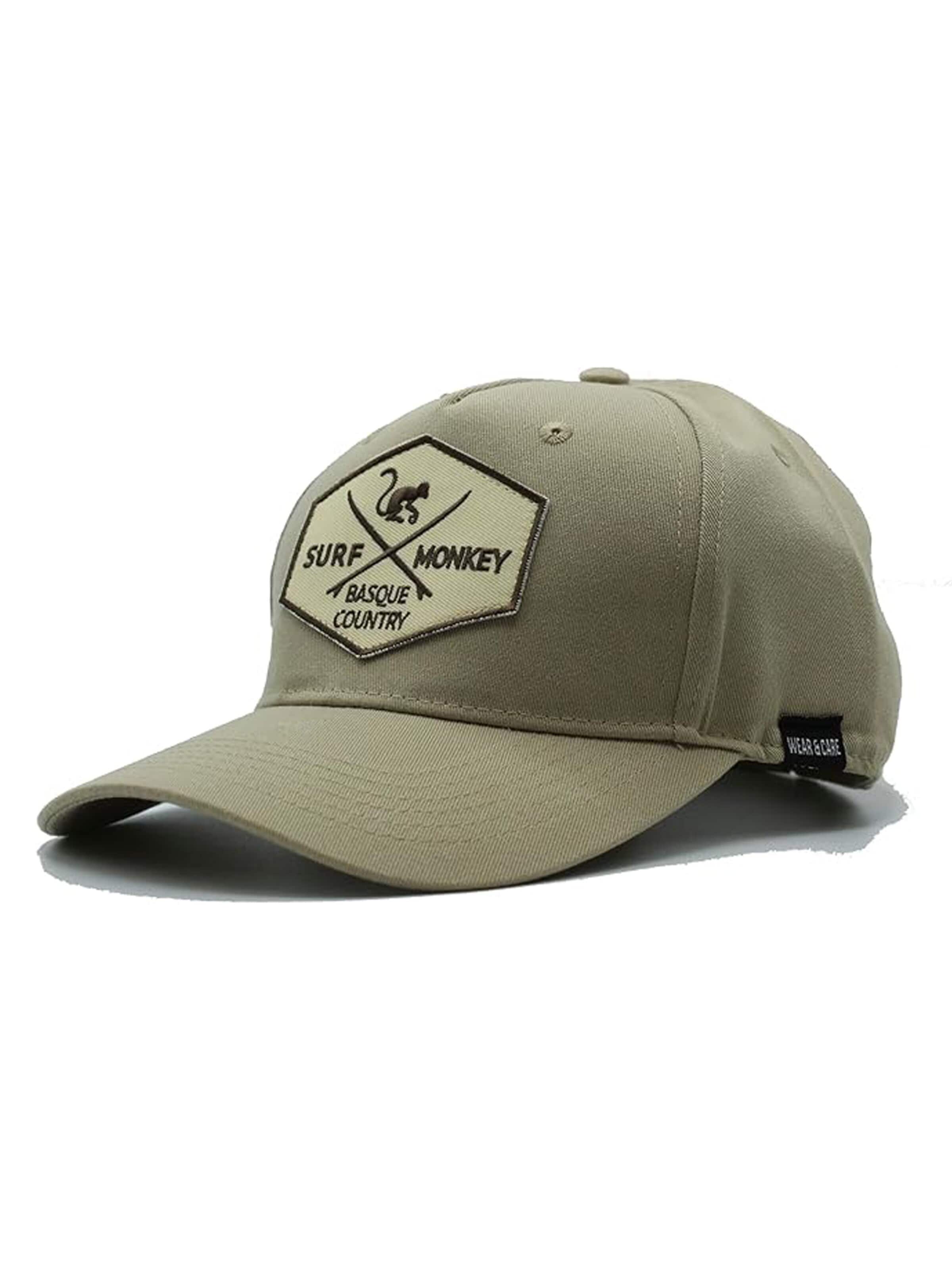 Casquette de sport Surf Monkey en beige : devant