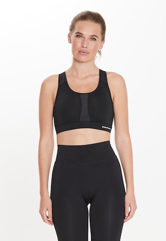 ENDURANCE Bralette Sports Bra in Black: front