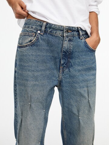 Pull&Bear Wide leg Jeans i blå
