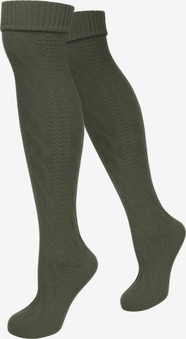 normani - Calcetines tradicionales en verde: frente