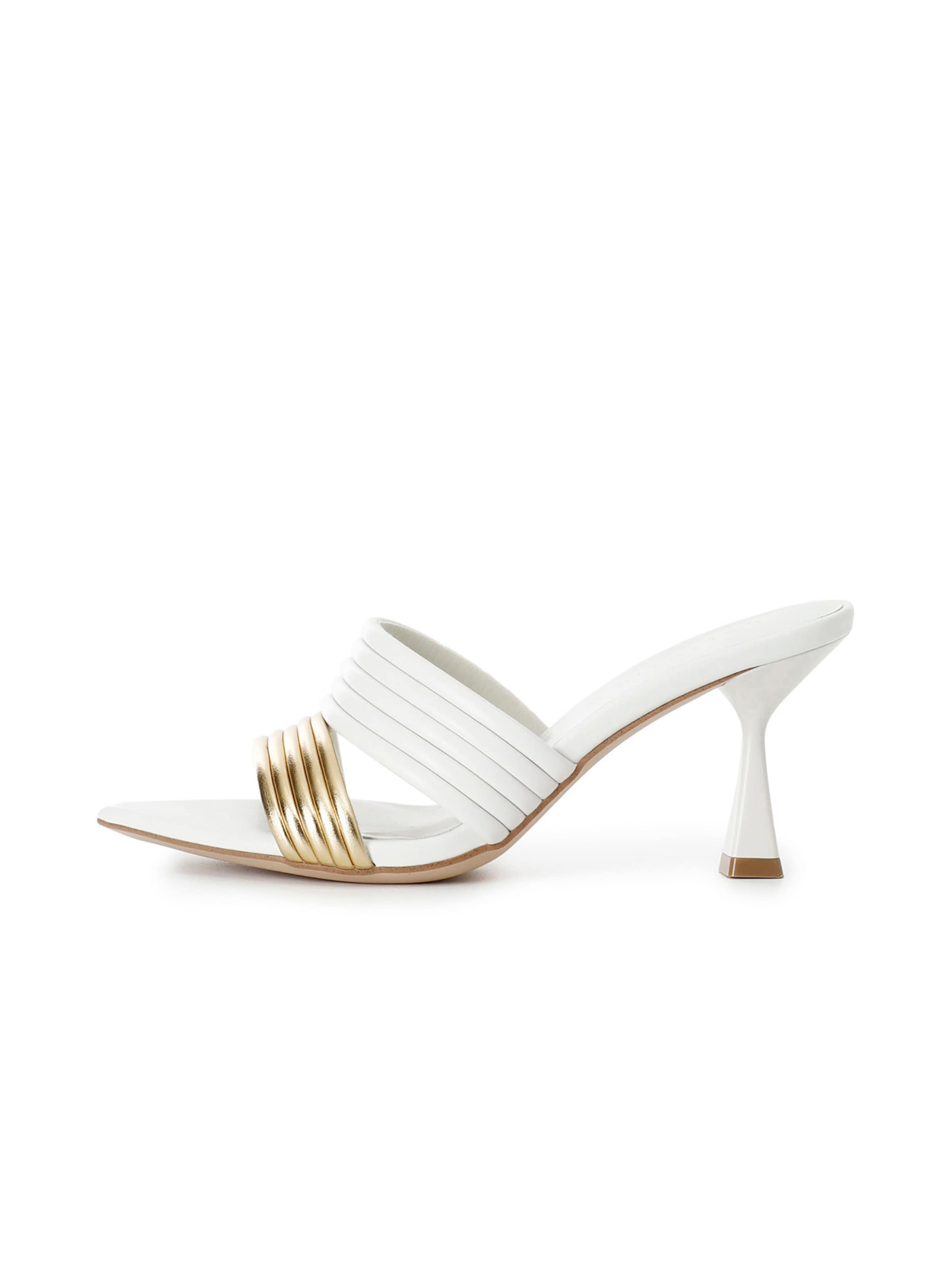 CAFè NOIR Sandaal in Wit: voorkant