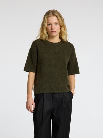 SELECTED FEMME Trui 'MALINE-LILIANA' in Groen: voorkant