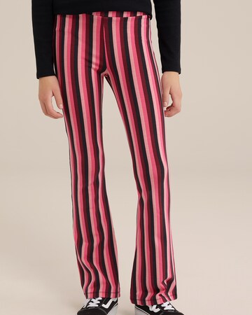 WE Fashion Flared Leggings i pink: forside