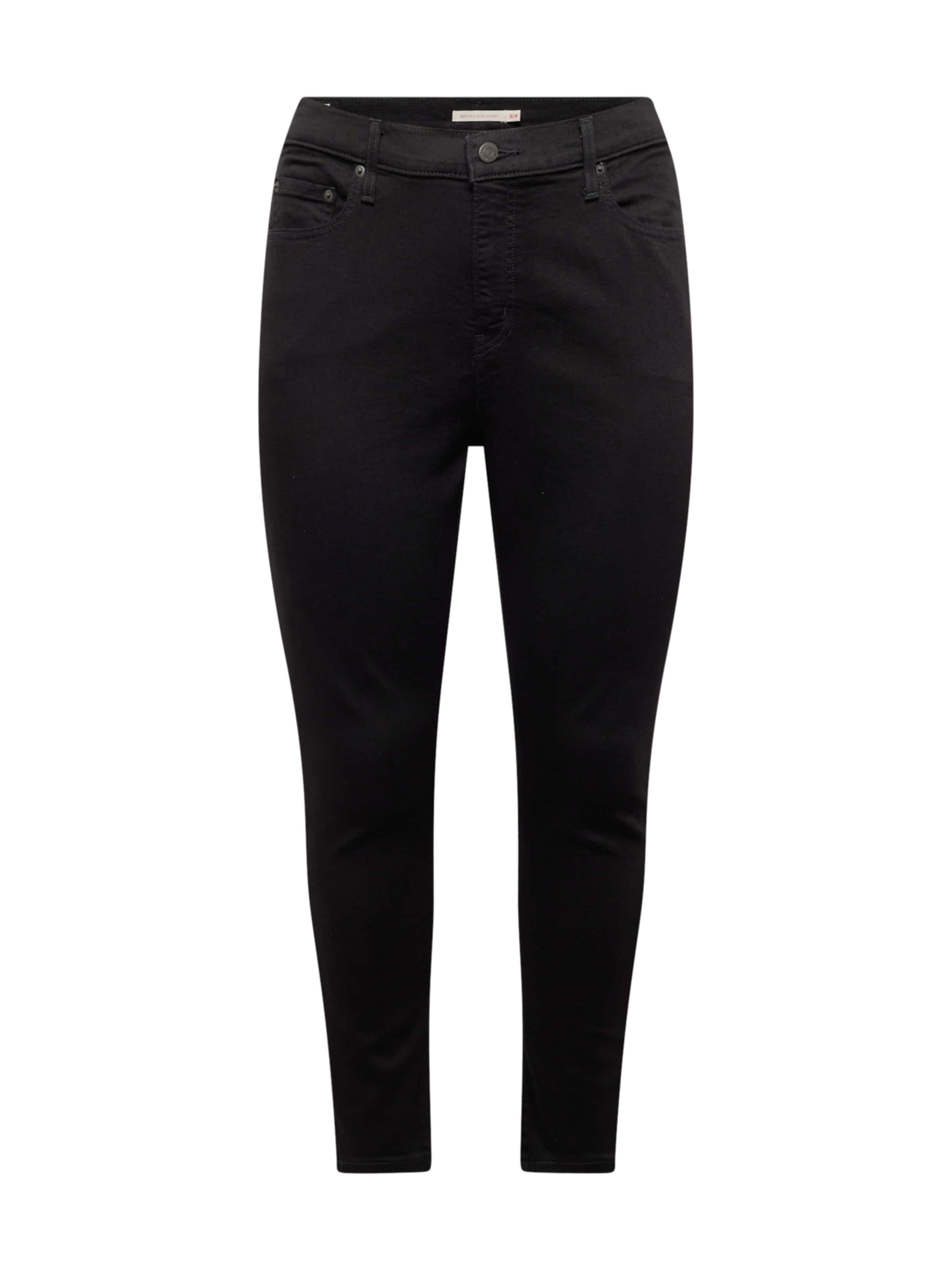 Levi's® Plus Skinny Jeans '314™ Shaping Straight ' in Zwart: voorkant