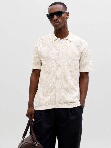 JACK & JONES Comfort Fit Hemd in Beige: Vorderseite