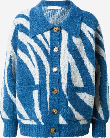 Warehouse Knit Cardigan in Blue: front