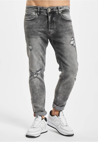 2Y Premium Slimfit Jeans in Grijs: voorkant