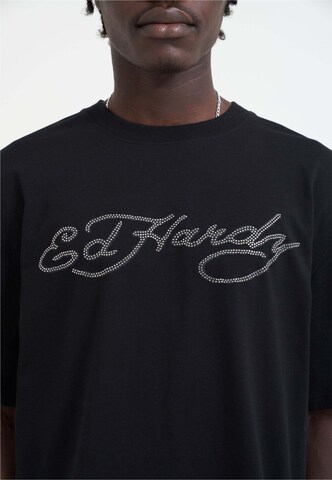 Ed Hardy T-Shirt 'Skull Flame' in Schwarz