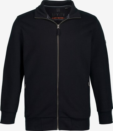 JAY-PI Zip-Up Hoodie in Black: front