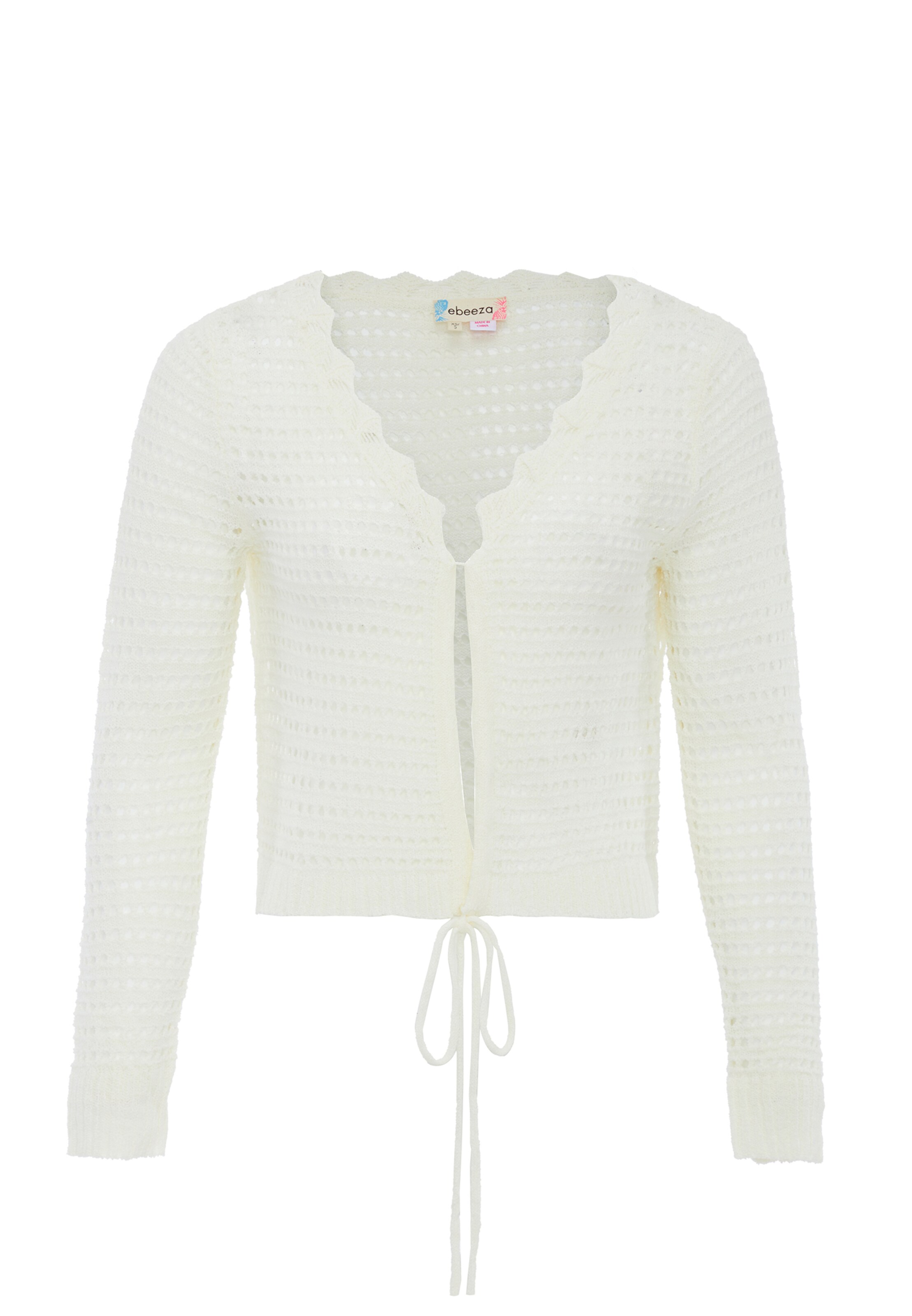 ebeeza Strickjacke in Weiß: Vorderseite