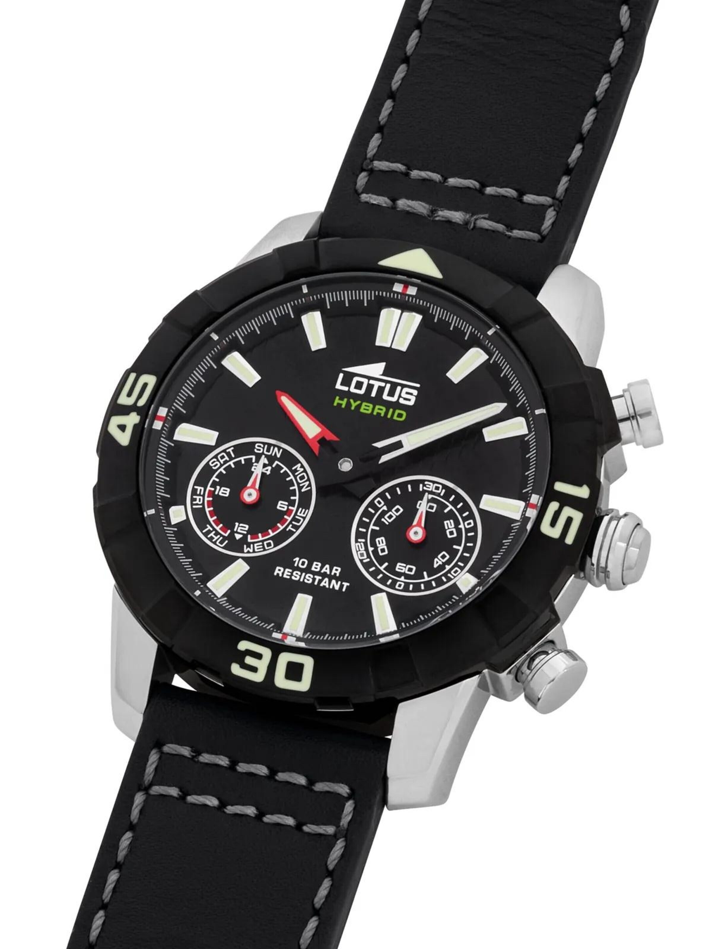Lotus Analoguhr‌‌‌‌‌‌‌ in Schwarz
