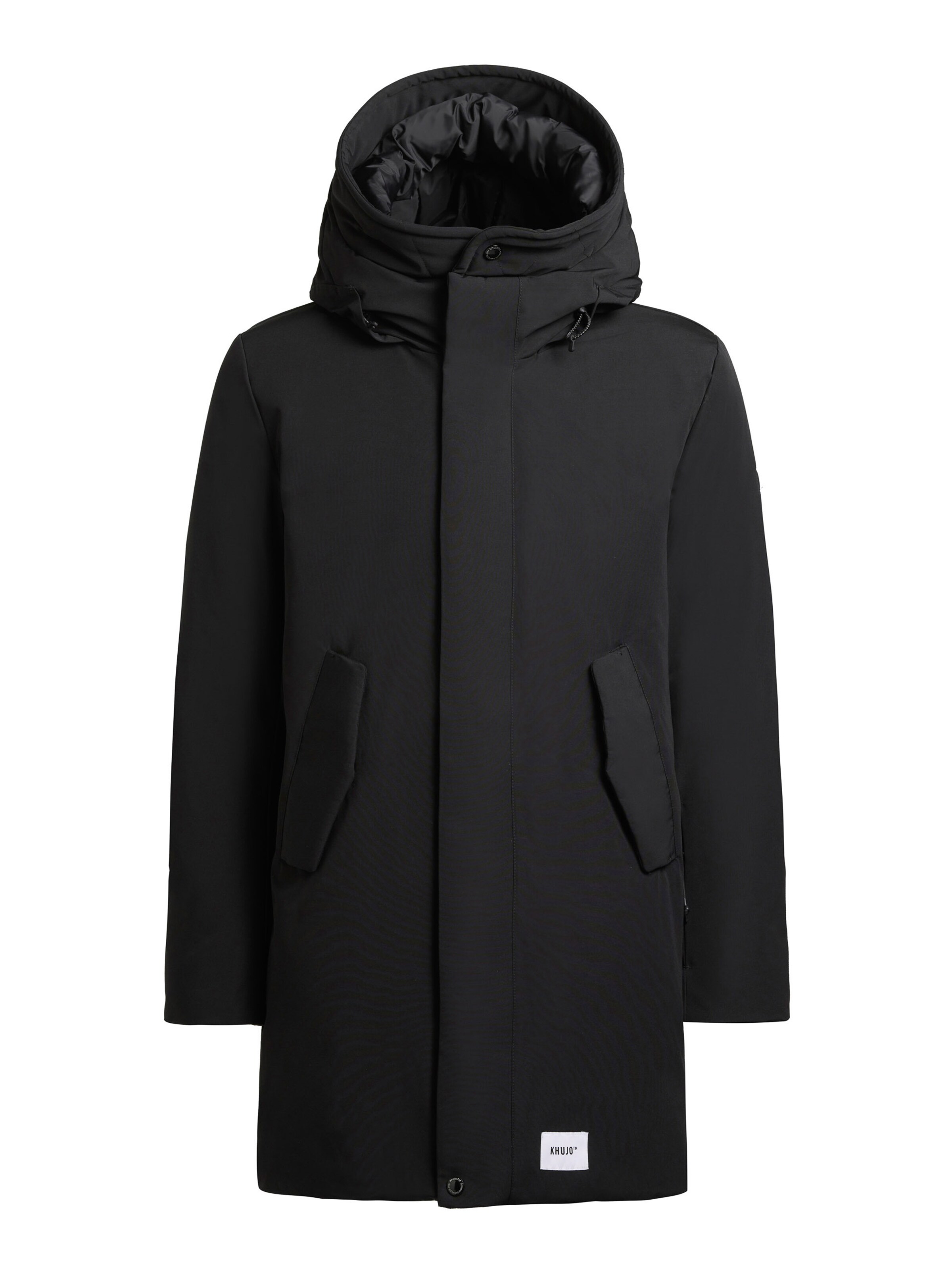 khujo - Sobretudo de inverno 'Hiro' em preto: frente