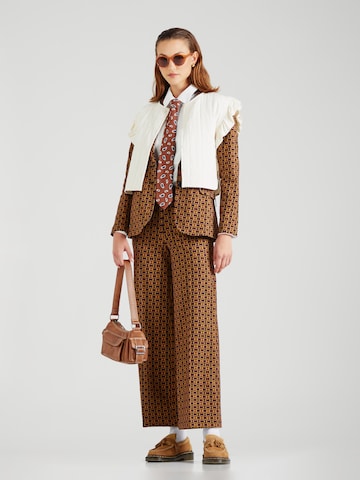 King Louie Wide leg Pantalon 'Federica' in Bruin