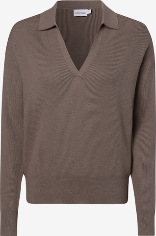 Pull-over Calvin Klein en gris : devant