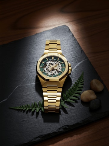 Orologio analogico 'Space Mission Green 8' di La Moda Me in oro