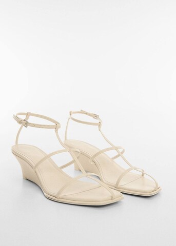 MANGO Sandale 'Celia' in Beige