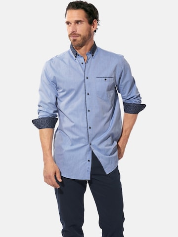 BABISTA Comfort fit Button Up Shirt 'Romantento' in Blue: front
