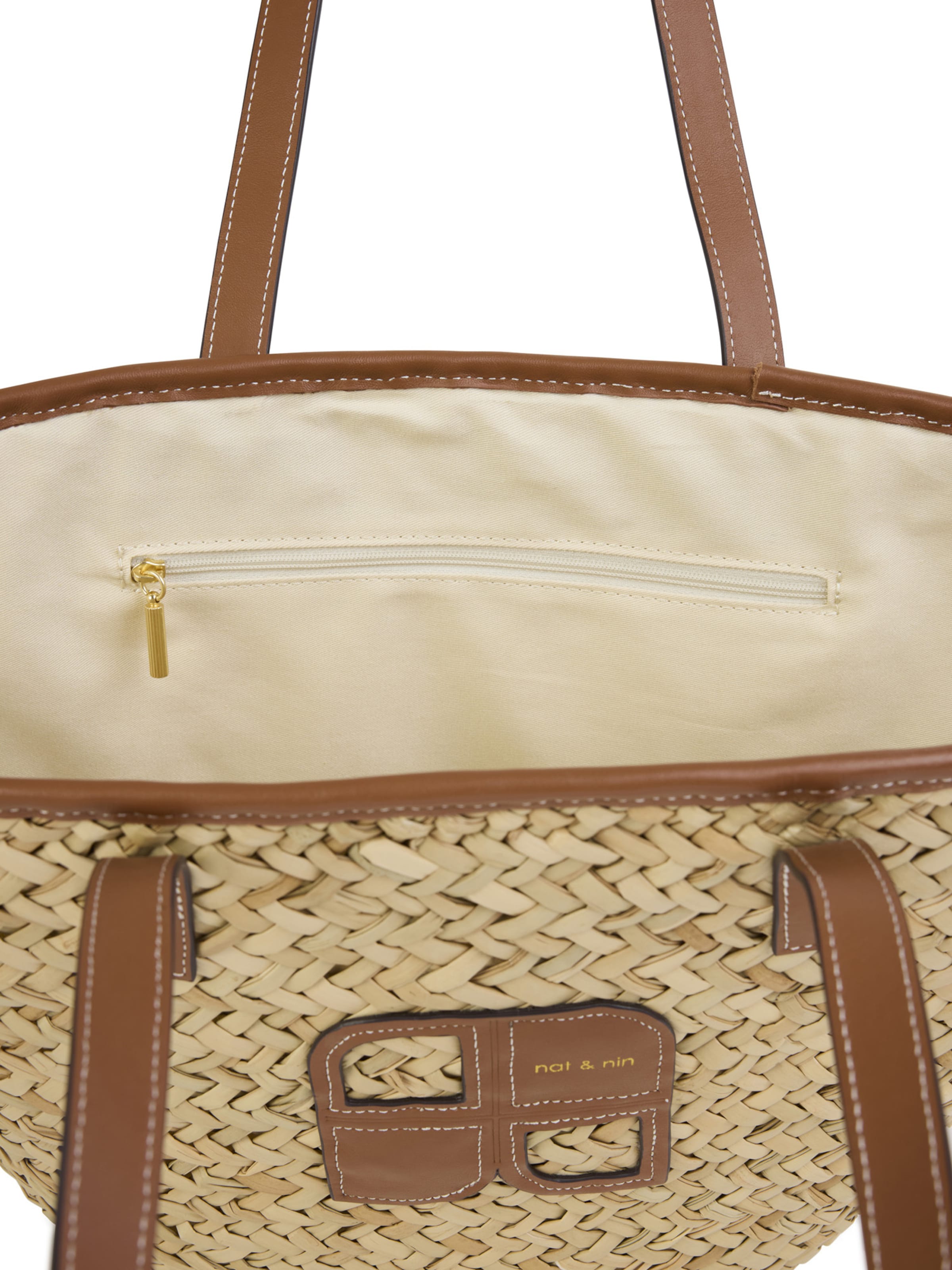 Nat&Nin Μεγάλη τσάντα ' PAPAYA ' σε μπεζ
