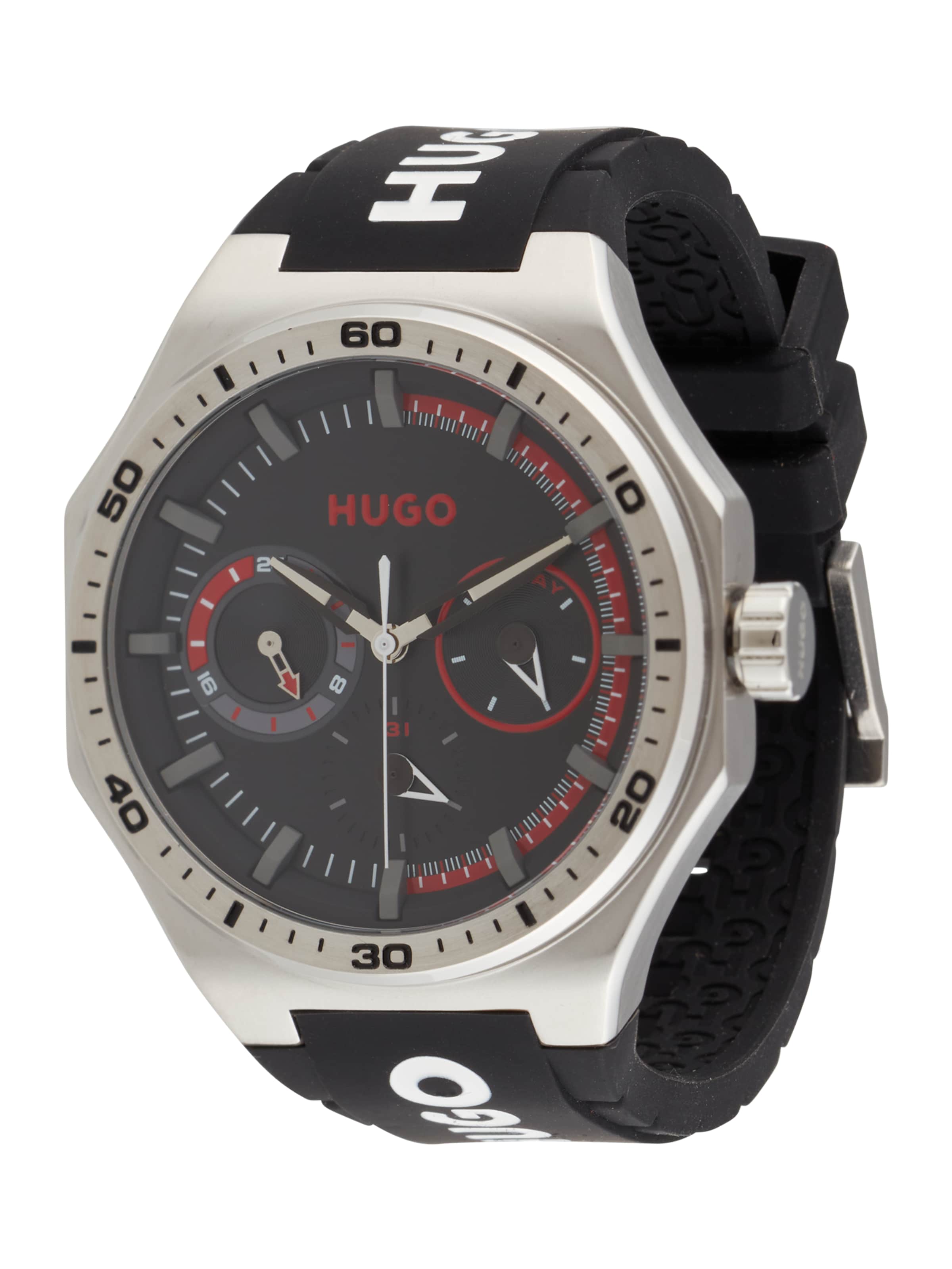 Montre à affichage analogique '#GRAIL' HUGO en noir : devant