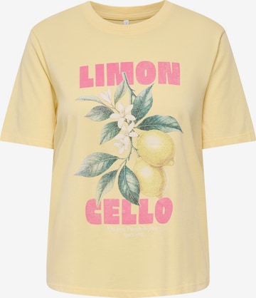 ONLY T-Shirt 'ONLLUCY MONJA' in Gelb: Vorderseite