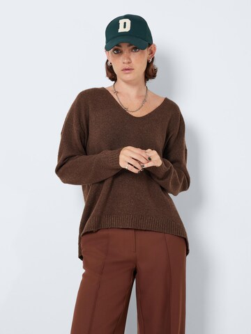 Noisy may Pullover 'SON' in Braun: Vorderseite