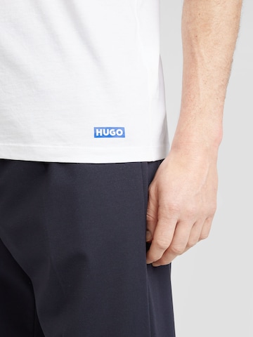 T-Shirt 'Naolo' HUGO Blue en blanc