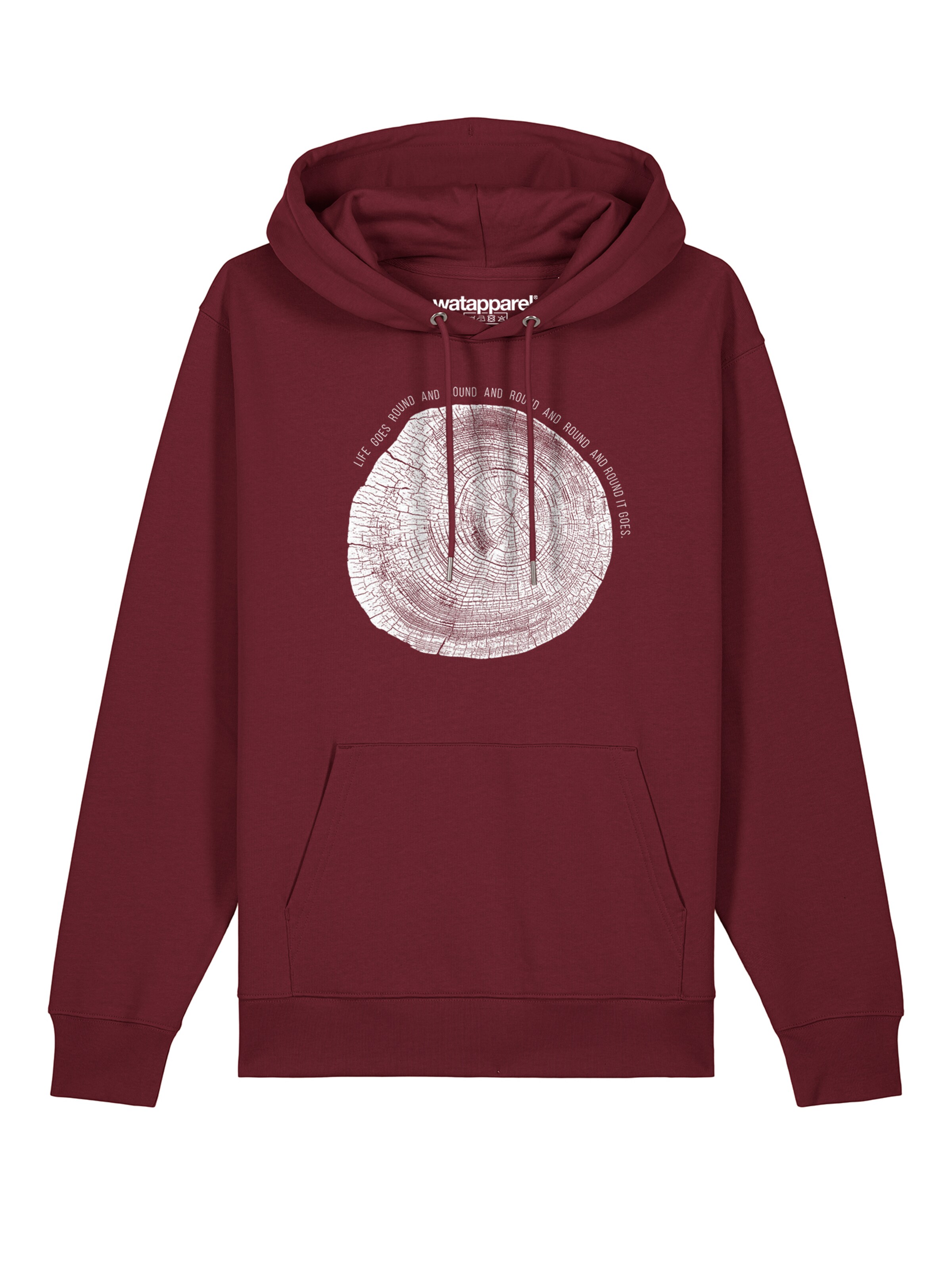 Watapparel Sweatshirt ' Baumscheibe ' in Rot: Vorderseite