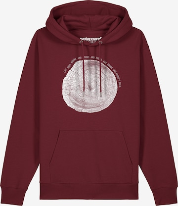 Watapparel Sweatshirt ' Baumscheibe ' in Rot: Vorderseite