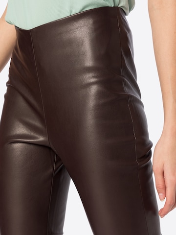 OUI Slim fit Leggings 'Chasey' in Brown