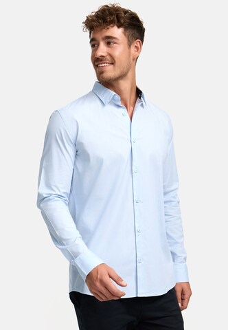 INDICODE JEANS Regular fit Button Up Shirt ' Kamby ' in Blue