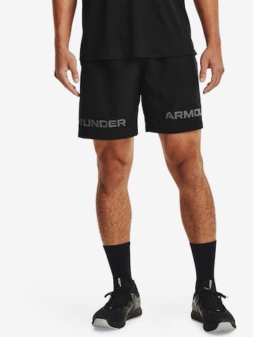 UNDER ARMOUR - Regular Calças de desporto em preto: frente